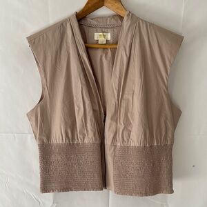 Beige Sleeveless Vest